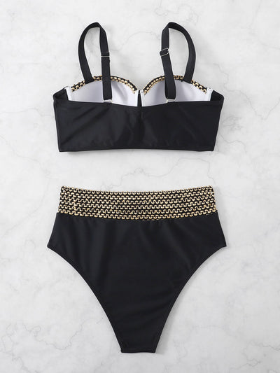 Split Hard-clad Steel Bathing Suit