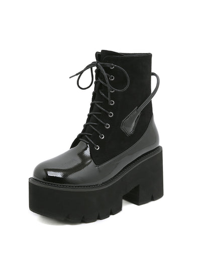 Women's Front lace-up Splicing Sexy Boots