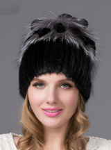 Hat Winter Real Mink Fur Hat Fox Fur Rabbit Fur 