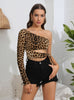 Leopard Print Navel Ladies' Top T-shirt