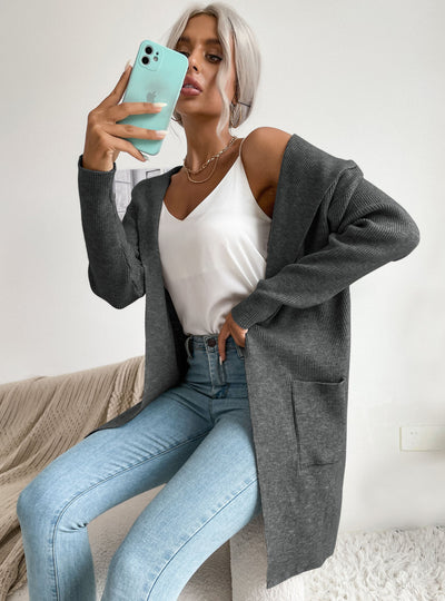 Pit Knit Hoodie Sweater Coat