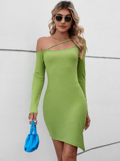 SexySlim Irregular Long-sleeved Dress