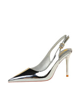 Shallow Pointed Hollow Back Strap Shoes