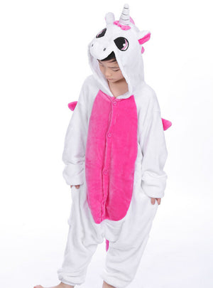 Kids Boys Girls Pink Unicorn Onesie Cosplay Animal 