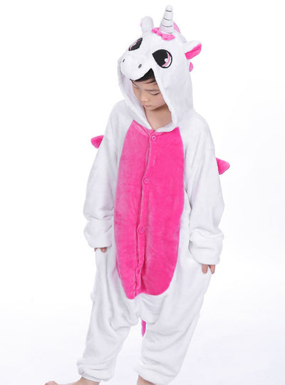 Kids Boys Girls Pink Unicorn Onesie Cosplay Animal 