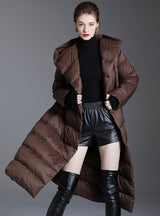 Thick and Long Ankle Knee-length Down Jacket