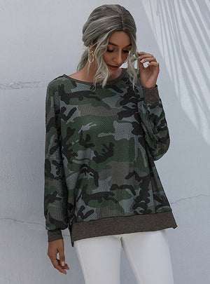 Camouflage Printed Loose T-shirt