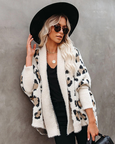 Leopard Long Cardigan Female Bohemian