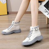 Women's Cotton Shoes Leather Boots