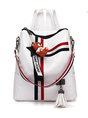 School Bag Shoulder Bag For Youth Bags Leather Tassel