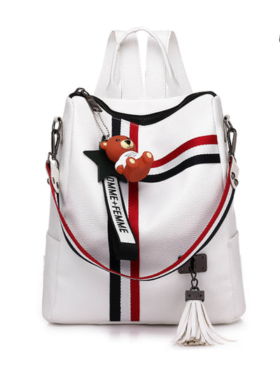 School Bag Shoulder Bag For Youth Bags Leather Tassel