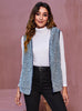 Hooded Zipper Plush Vest Jacket