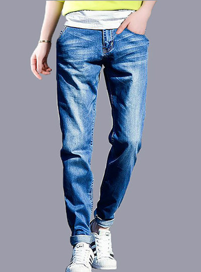 Sexy Hip Boyfriend Dark Blue Pencil Pants 