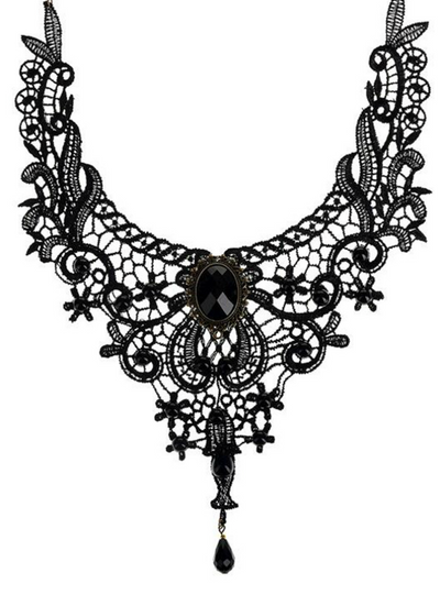 Handmade Gothic Lace Necklace Collar Necklace 