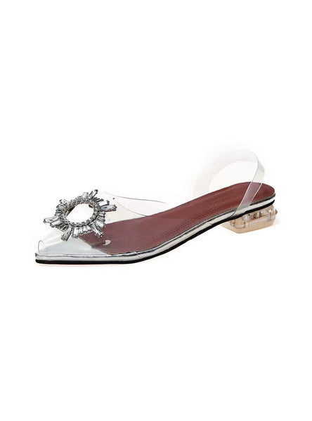 Pointed Transparent Crystal Shoes