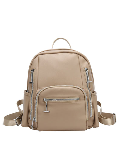 Retro PU Street Ladies Backpack
