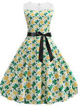 Women Clover Print Dress