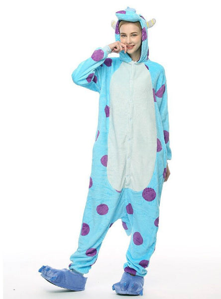 Blue Bull Costume Winter Warm Sleepwear 