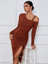 Split Long Sleeve Sexy Dress