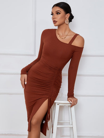 Split Long Sleeve Sexy Dress