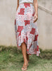 Chiffon Loose Print Irregular Skirt