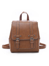 Retro Style Women's Pu Girls' Backpack