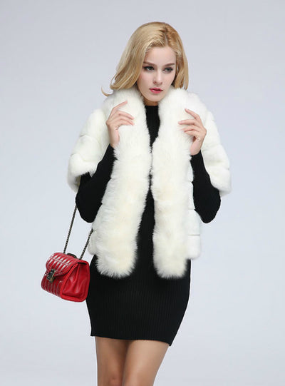Women Imitation Rabbit Hair Short Ladies Fur Coat
