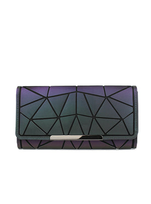 Wallets Purse Geometry Holographic Luminous Clutch