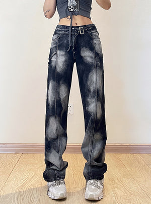 Gradually Tie-dyeing Old Washed Jeans