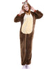 Cute Brown Chipmunk Onesies Animal Pajamas Flannel