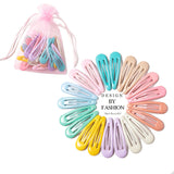 5cm Girls Candy Colors Snap Hair Clips