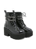 Metal Chain Loose Bottom Round Head Boots