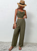 Backless Fashion Top Pant Suit