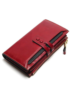 Leather High Quality Long Design Clutch Cowhide Wallet