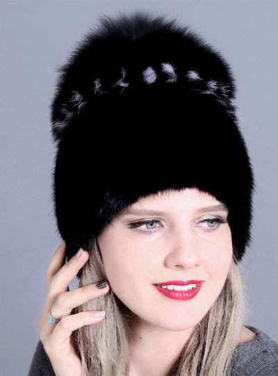 Mink Fur Ladies Hat Hand Sewing