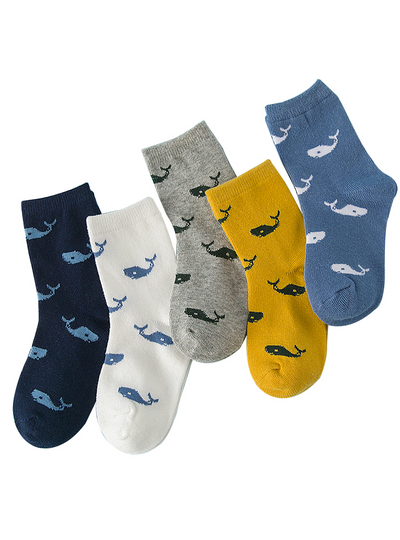 5 Pair/lot New Soft Cotton Boys Girls Socks