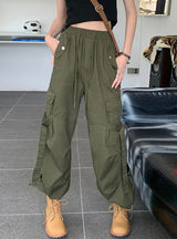 Tie-up High Waist Frock Trousers Pant