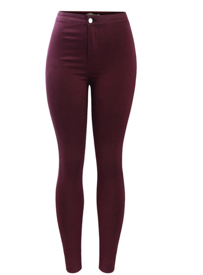 Elastic Denim Jean Pants Trousers Skinny Pencil 