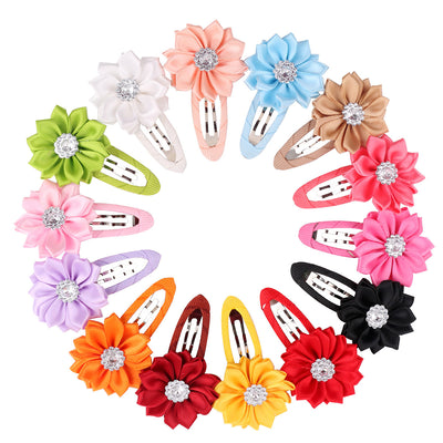 Pointed Flower Hairpin Edging Clip Fabric Hairpin