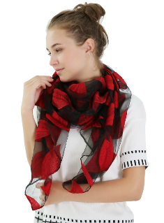 Women's Long Shawl Echarpe Organza Lady