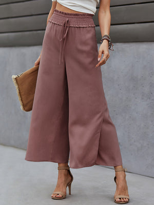 Wide-leg Casual Cropped Trousers Pant