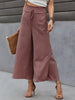 Wide-leg Casual Cropped Trousers Pant