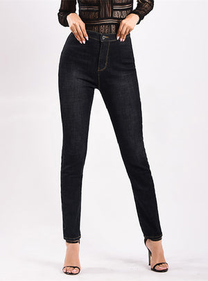 Women High Waist Slim-fit Jeans
