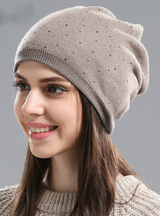 Women's Winter Hat Knitted Wool Beanie Female