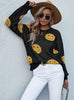 Round Neck Jacquard Pullover Sweater