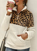 Leopard Patchwork Fluffy Thick Sweaters Warm 