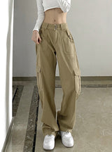 Sports Casual Low Waist Big Pockets Pant