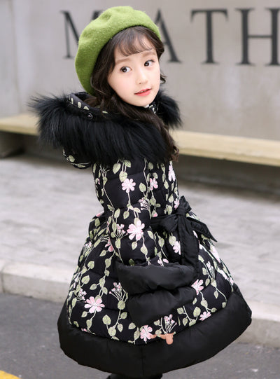 Thickened Cotton-Padded Print Down Jacket