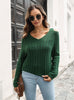 Twist V-neck Loose Long Sleeve Sweater