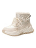 Winter Padded Cotton Shoes Fur Integrated Booties